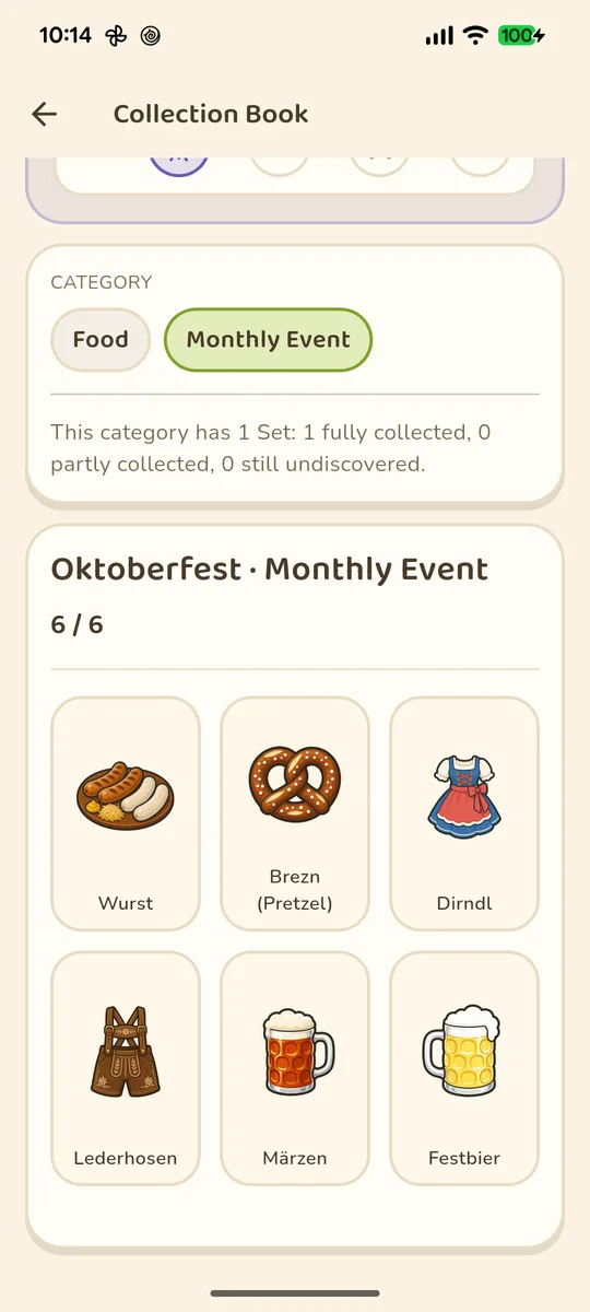 Limited-time event collections and gifts